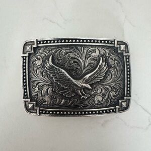 Montana Silversmiths Silver Soaring Eagle Belt Buckle